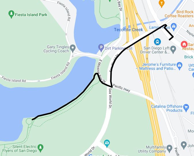 Walking map to Gazebo Location